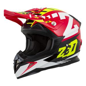 ZED X1.9 motocross bukósisak piros-fluo sárga-fekete-fehér