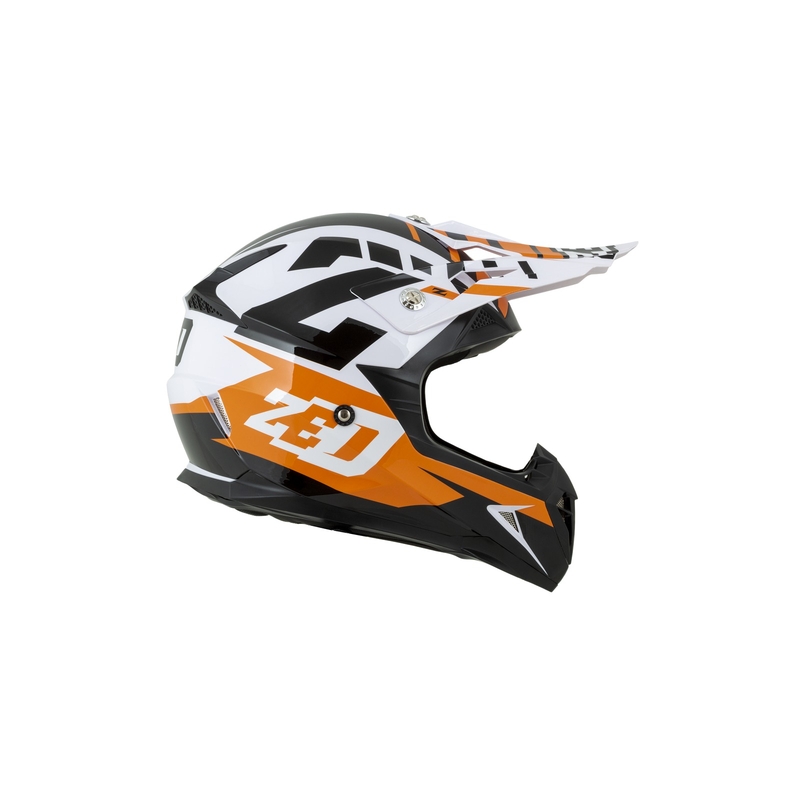 ZED X1.9D gyerek motocross bukósisak narancssárga-fekete-fehér