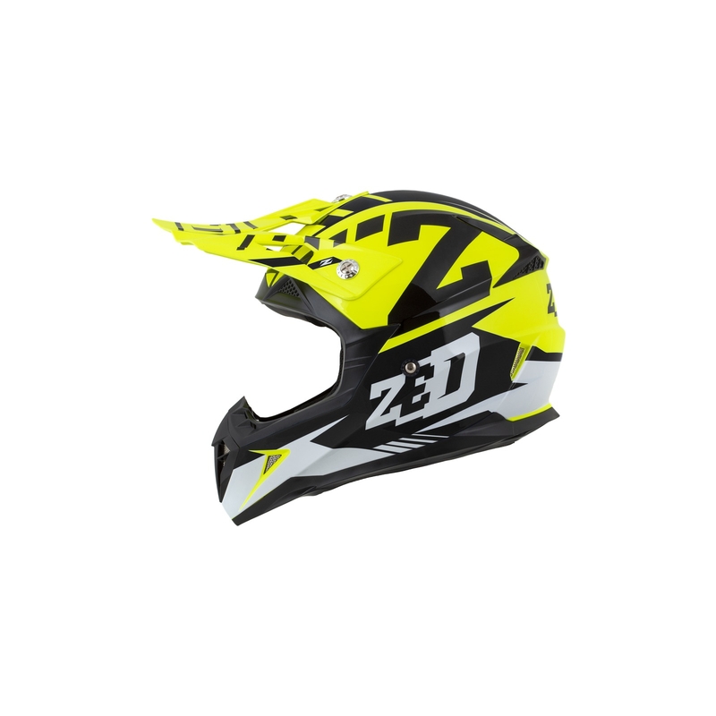 ZED X1.9D gyerek motocross bukósisak fluo sárga-fekete-fehér