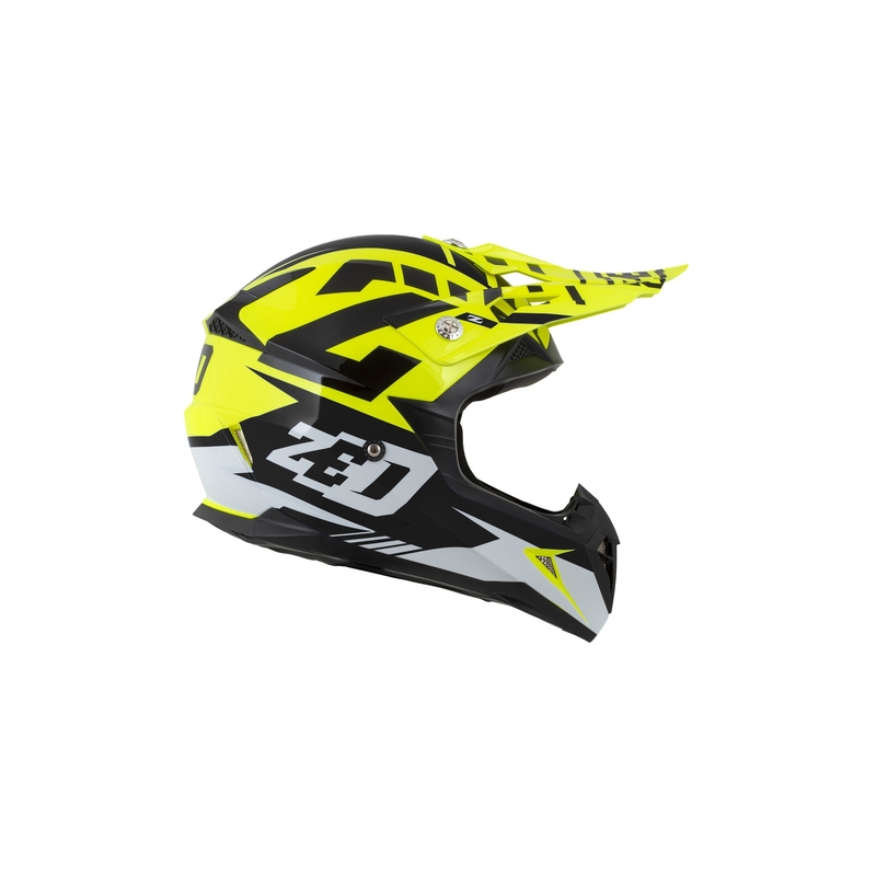 ZED X1.9D gyerek motocross bukósisak fluo sárga-fekete-fehér