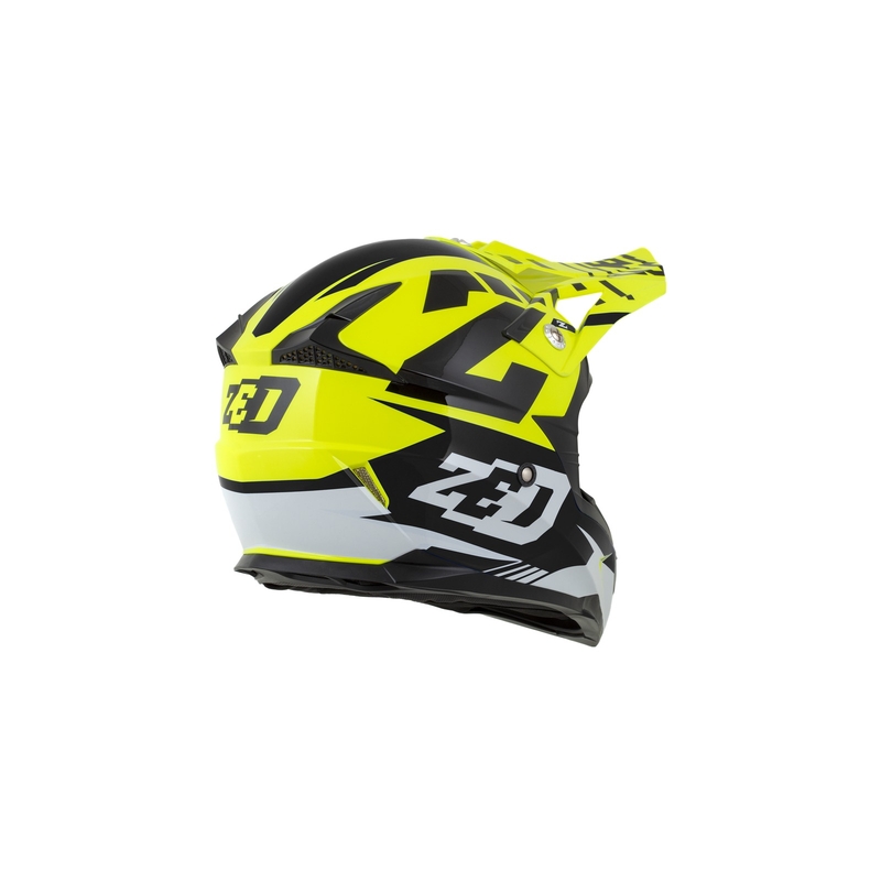 ZED X1.9D gyerek motocross bukósisak fluo sárga-fekete-fehér