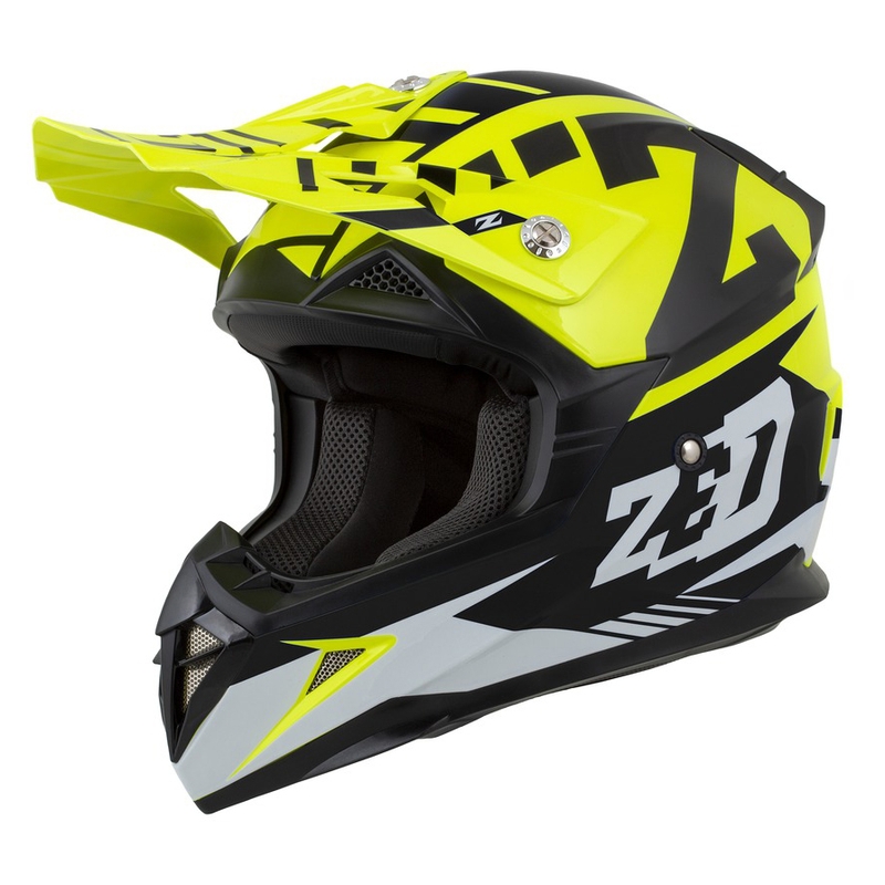 ZED X1.9D gyerek motocross bukósisak fluo sárga-fekete-fehér