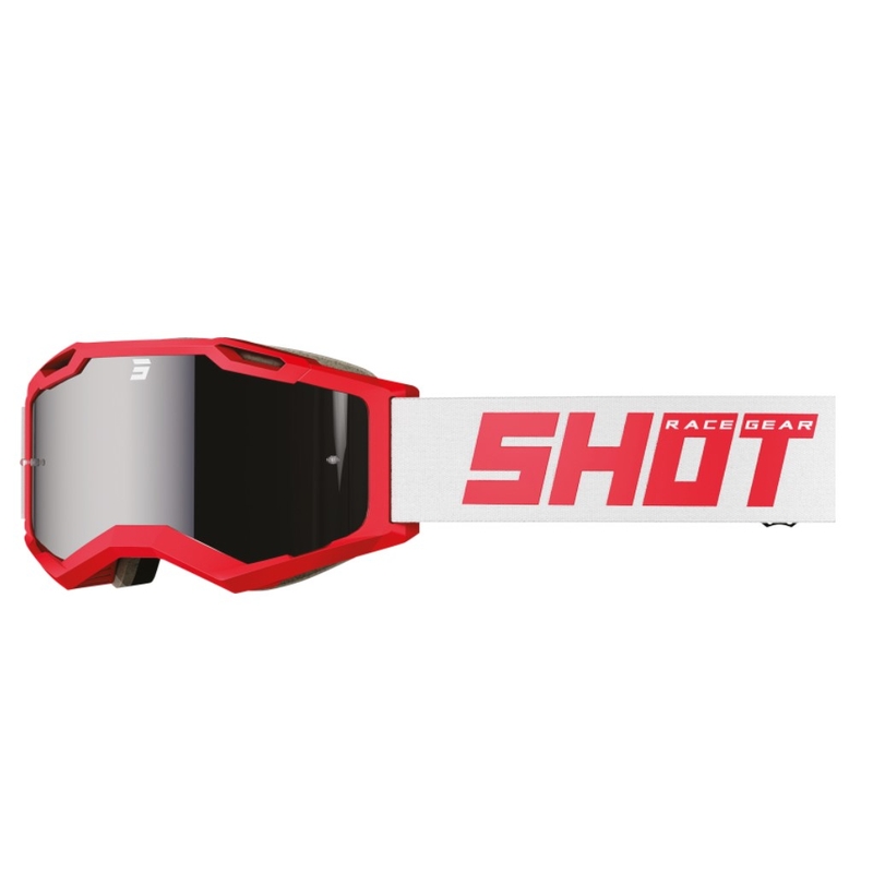 Shot Iris 2.0 Solid motocross szemüveg szürke-piros