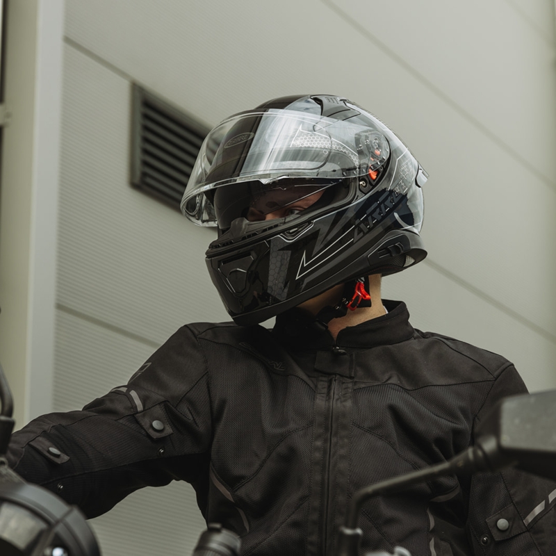 Zárt motoros sisak Ozone Arrow fekete-szürke