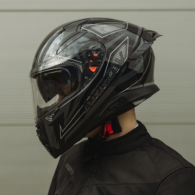 Zárt motoros sisak Ozone Arrow fekete-szürke