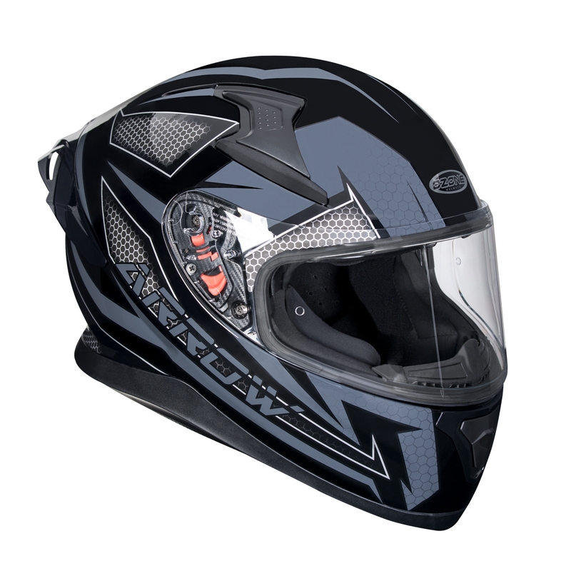 Zárt motoros sisak Ozone Arrow fekete-szürke