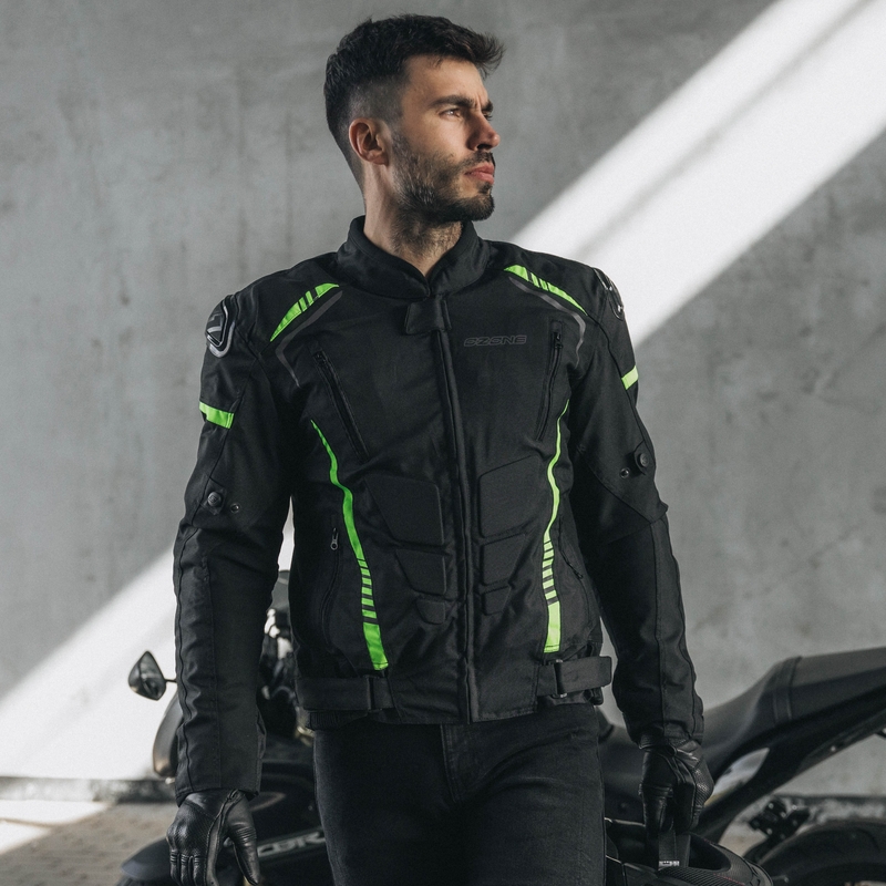 Ozone Pulse motoros kabát fekete-fluo sárga