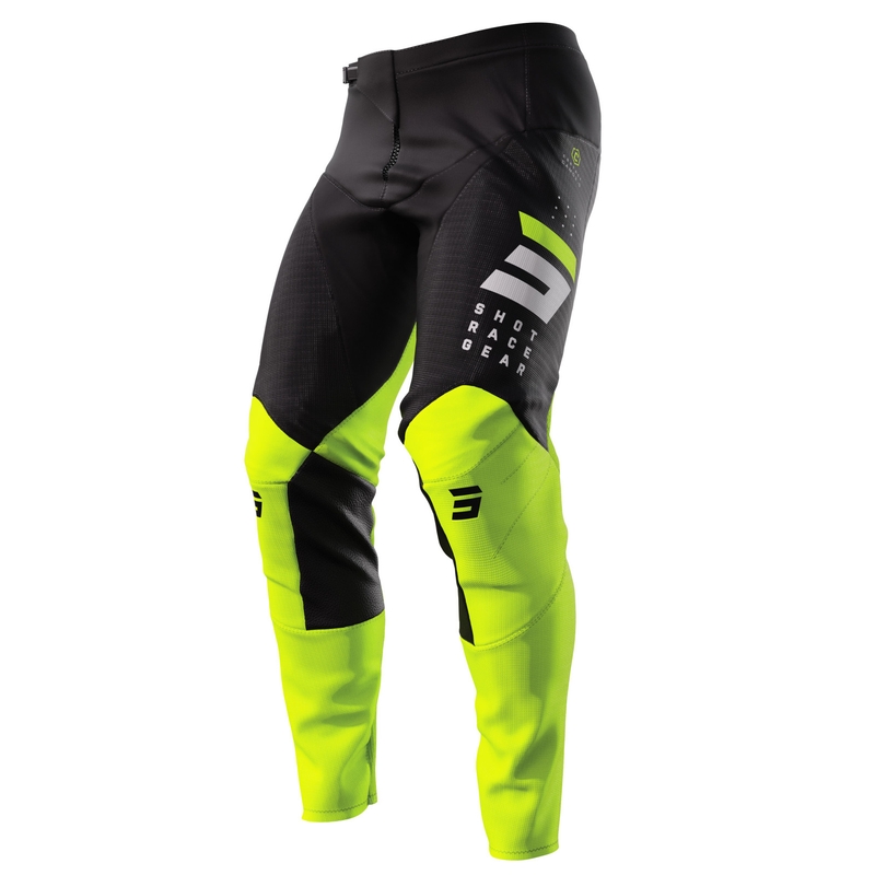 Shot Contact Camo motocross nadrág fekete-fehér-fluo sárga kiárusítás