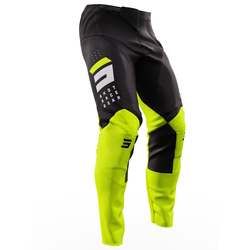 Shot Contact Camo motocross nadrág fekete-fehér-fluo sárga kiárusítás