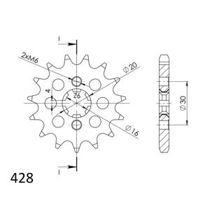Első lánckerék SUPERSPROX CST-417:14 14 fogak,428