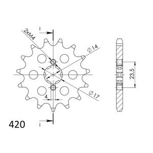 Első lánckerék SUPERSPROX CST-1128:15 15 fogak,420