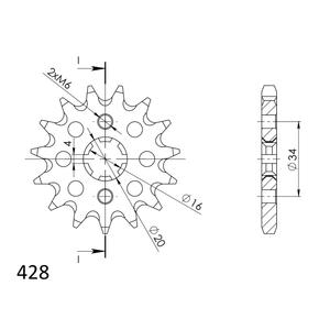 Első lánckerék SUPERSPROX CST-1263:15 15 fogak,428