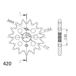 Első lánckerék SUPERSPROX CST-1256:15 15 fogak,420