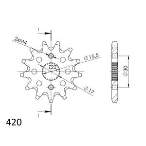 Első lánckerék SUPERSPROX CST-1256:13 13 fogak,420