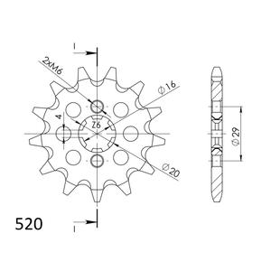 Első lánckerék SUPERSPROX CST-422:12 12 fogak,520