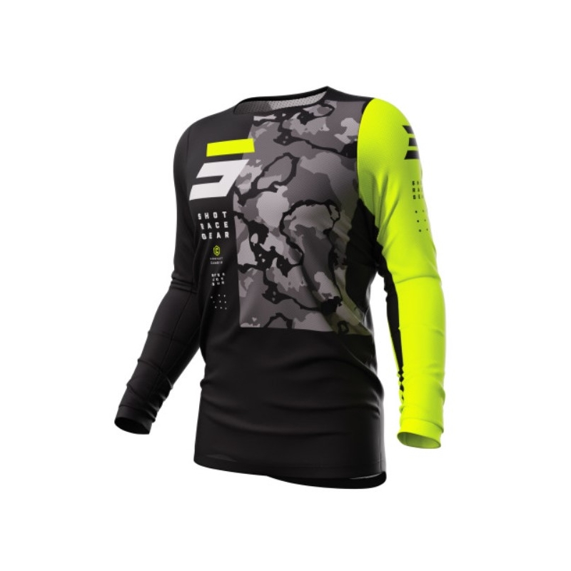 Shot Contact Camo 2.0 motocross mez fekete-fluo sárga kiárusítás