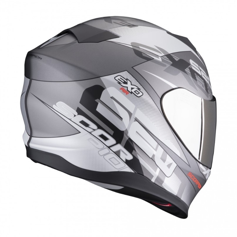 Scorpion EXO-520 EVO Air Cover zárt bukósisak ezüst-piros matt