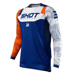 Shot Contact Camo Motocross Jersey kék-fehér-narancssárga kiárusítás