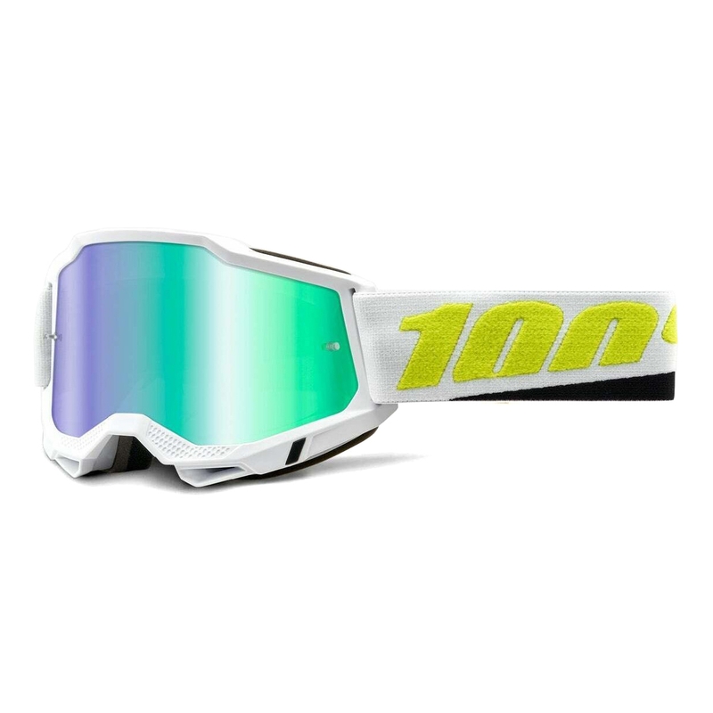 Motoros szemüveg 100% ACCURI 2 Payeto fekete-sárga-fehér (zöld plexi)