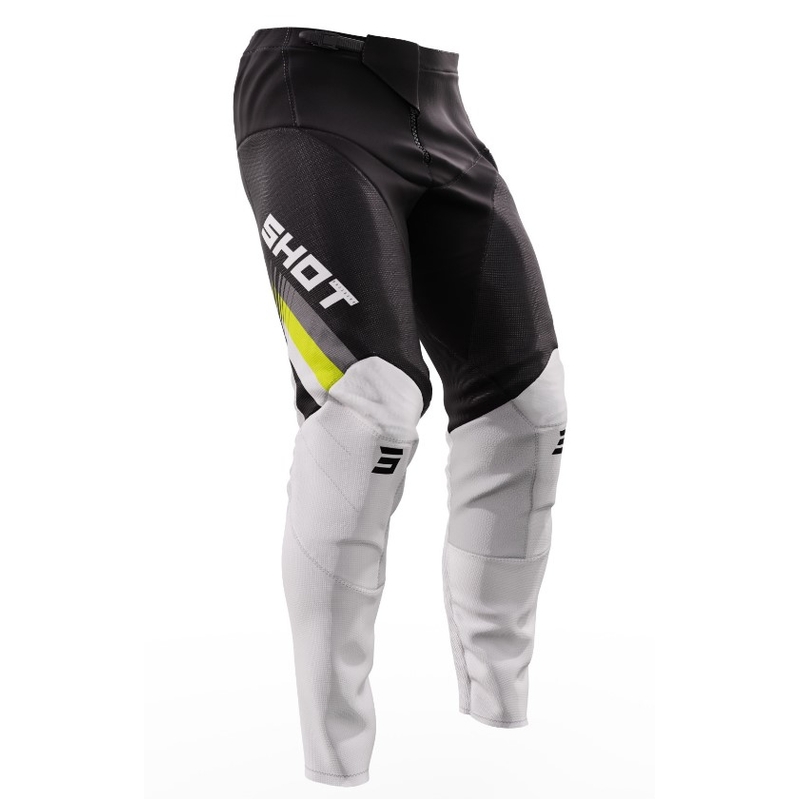 Shot Contact Tracer motocross nadrág fekete-fehér-fluo sárga kiárusítás