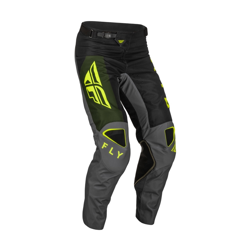FLY Racing Kinetic Jet motocross nadrág fekete-zöld hi-vis kiárusítás