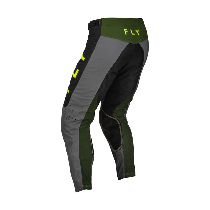 FLY Racing Kinetic Jet motocross nadrág fekete-zöld hi-vis kiárusítás