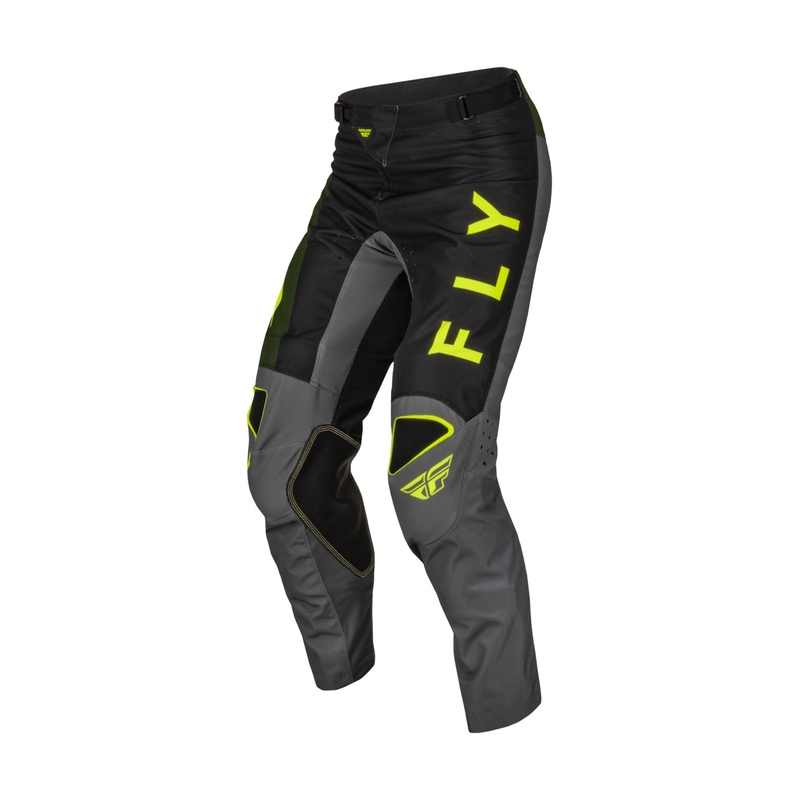 FLY Racing Kinetic Jet motocross nadrág fekete-zöld hi-vis kiárusítás