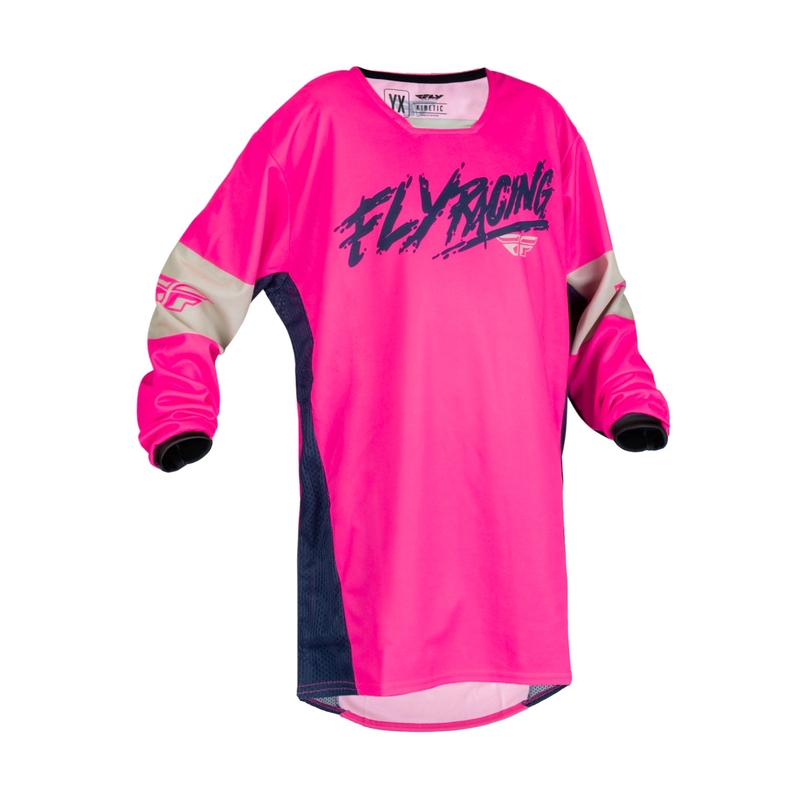 FLY Racing Kinetic Khaos gyerek motocross mez kék-rózsaszín kiárusítás
