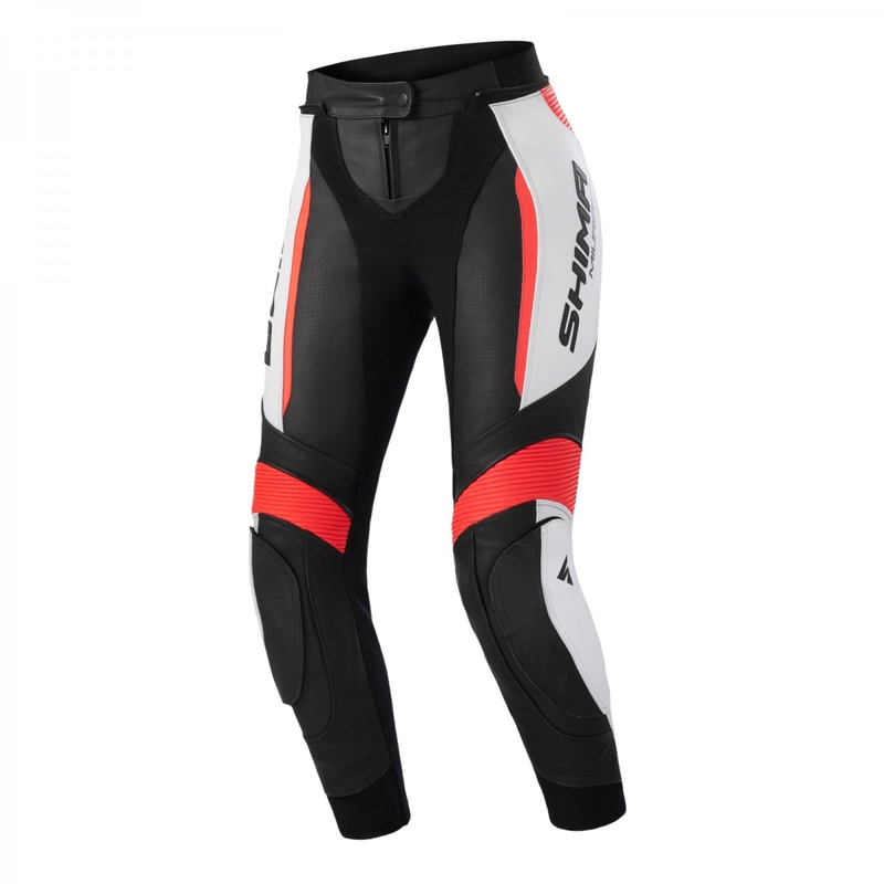 Shima Miura 2.0 női motoros nadrág fekete-fehér-fluo piros - II. minőség