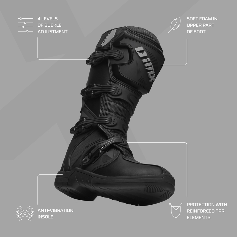 iMX Racing X-Two motoros csizma fekete kiárusítás