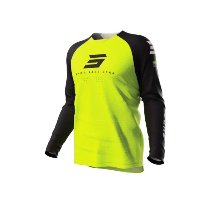 Shot Raw Kid Escape gyerek motocross mez fekete-fluo sárga kiárusítás