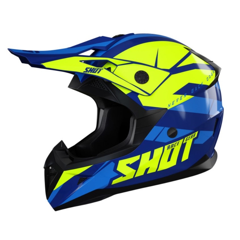 Shot Pulse Kid Revenge gyerek motocross bukósisak kék-fluo sárga kiárusítás