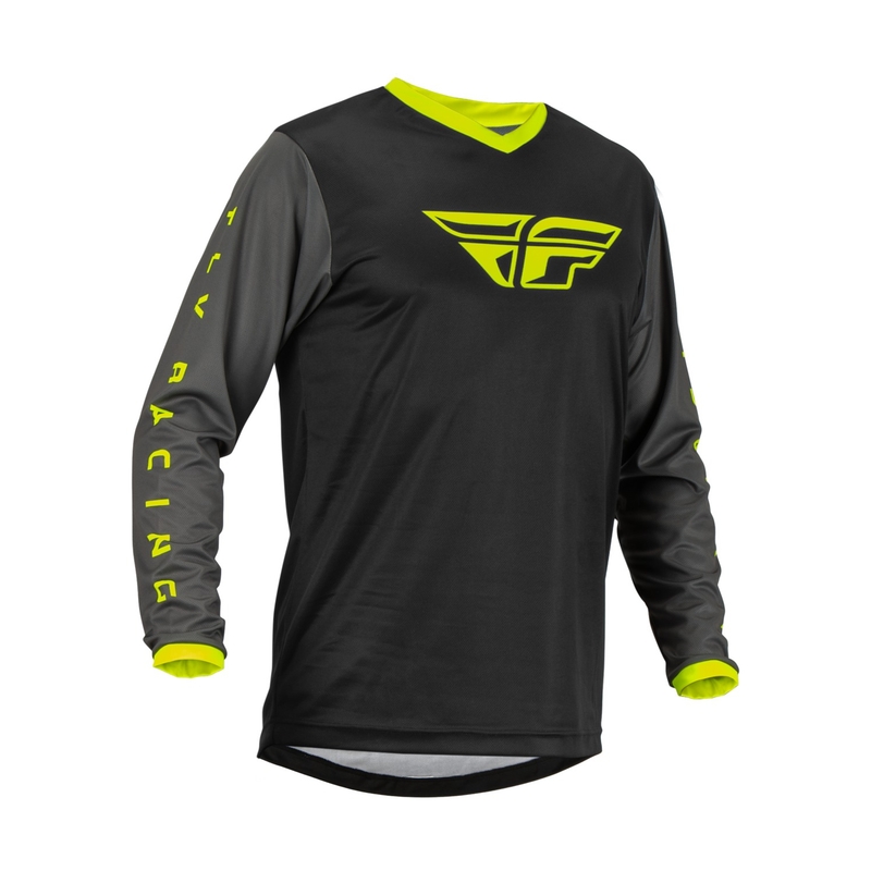 FLY Racing F-16 2023 motocross mez fekete-szürke hi-vis kiárusítás