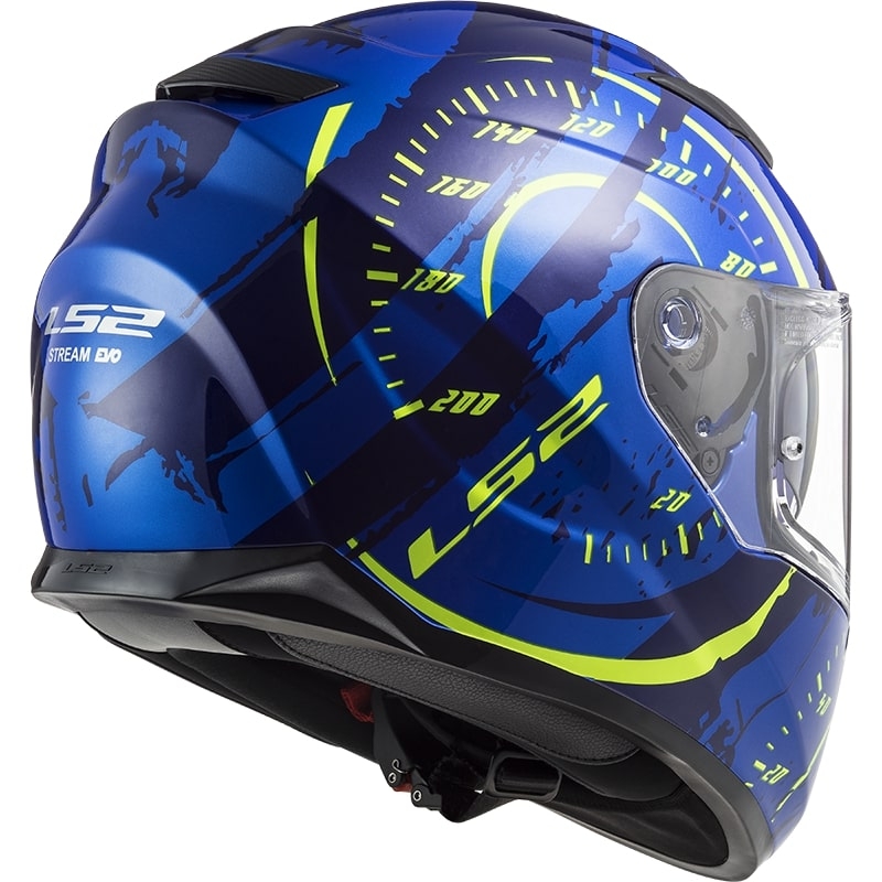 LS2 FF320 Stream EVO Tacho zárt bukósisak kék-fluo sárga