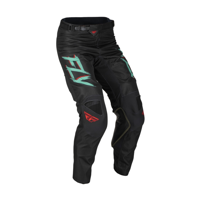 FLY Racing Kinetic S.E. Rave motocross nadrág fekete-zöld-piros kiárusítás