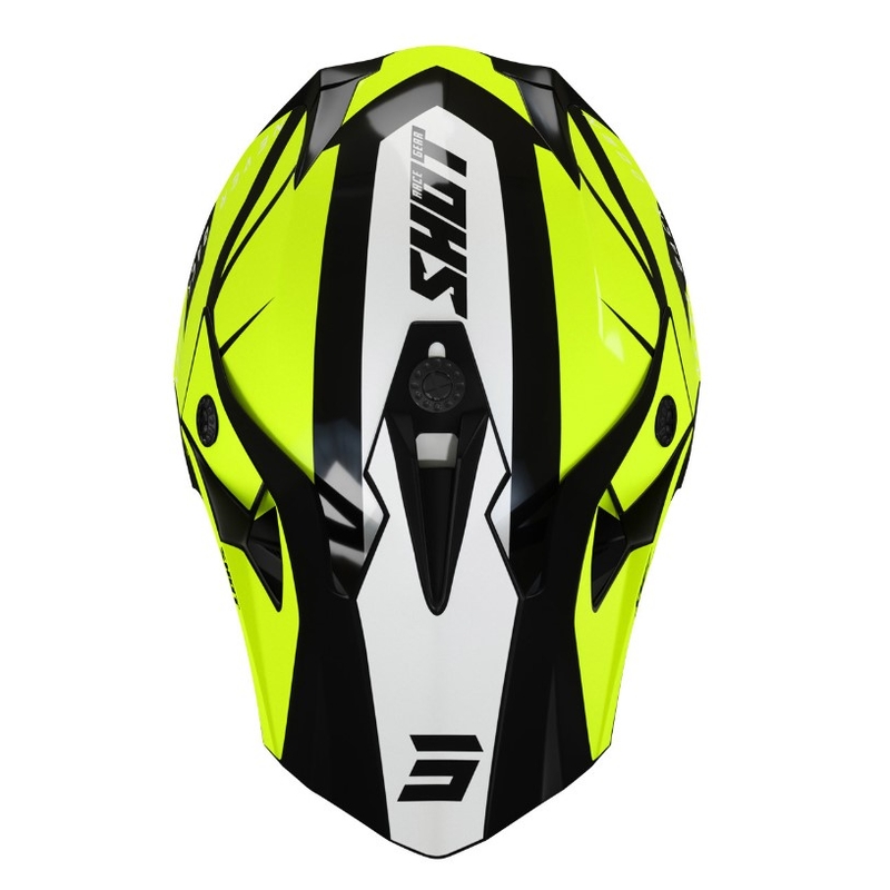 Shot Pulse Kid Revenge gyerek motocross bukósisak fekete-fehér-fluo sárga kiárusítás