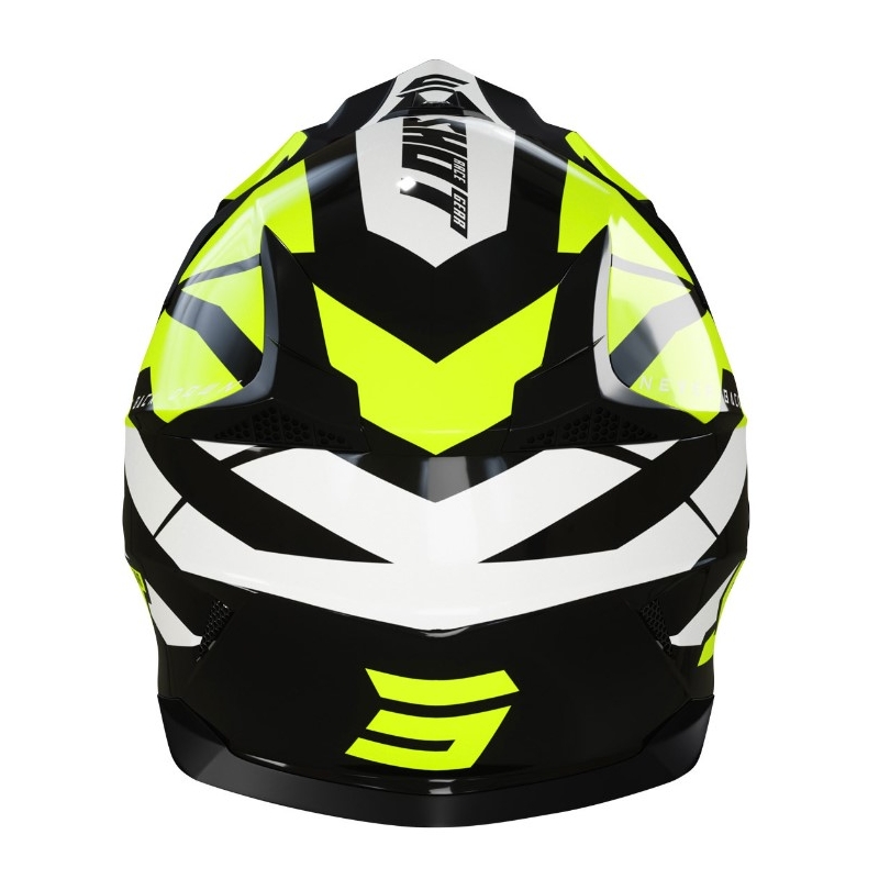 Shot Pulse Kid Revenge gyerek motocross bukósisak fekete-fehér-fluo sárga kiárusítás