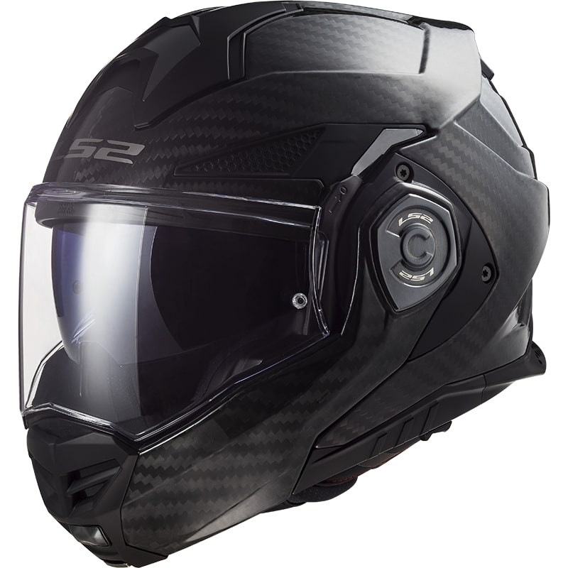 LS2 FF901 Advant X Carbon hátrahajtható állú bukósisak fekete