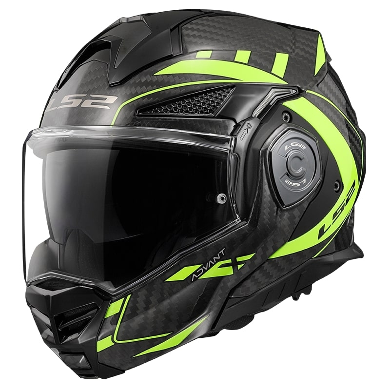 LS2 FF901 Advant X C Future hátrahajtható állú bukósisak fekete-fluo sárga