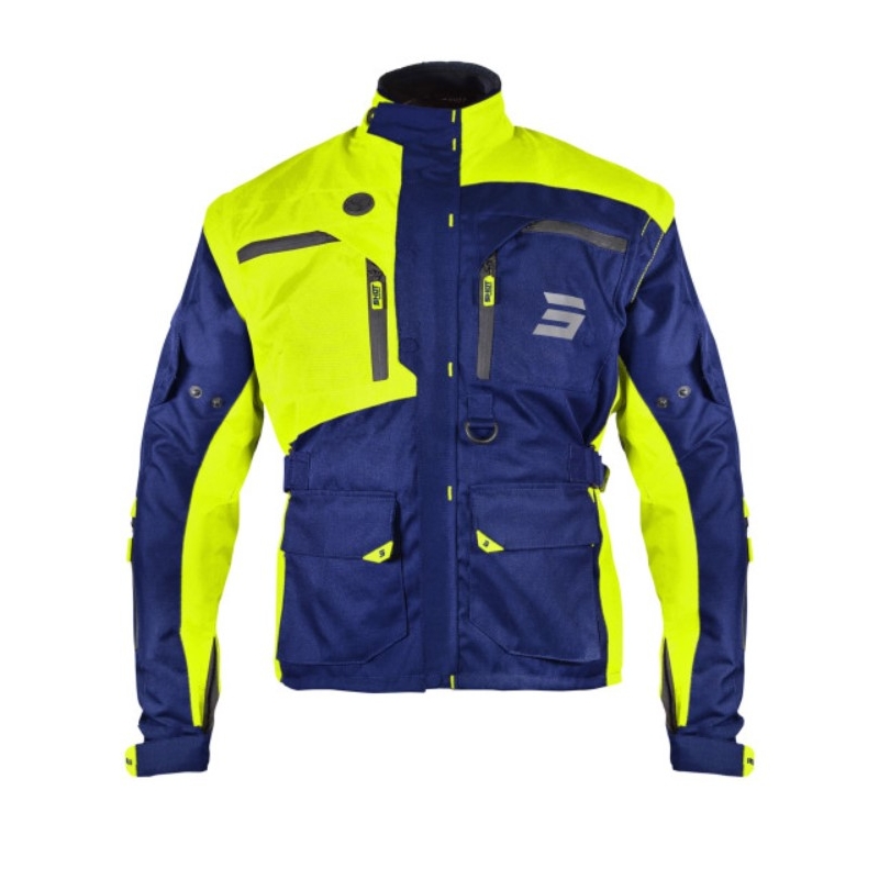 Shot Racetech motoros textilkabát kék-fluo sárga