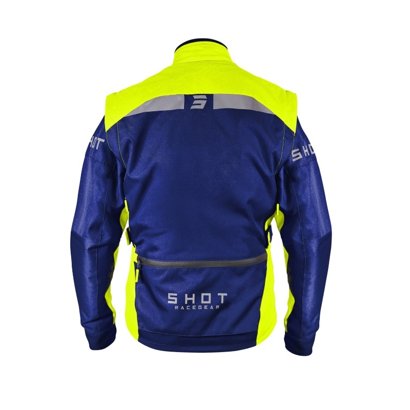 Shot Racetech motoros textilkabát kék-fluo sárga