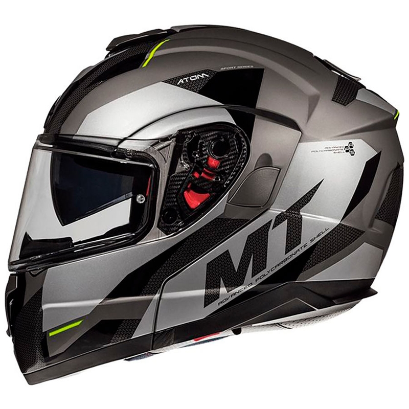Felnyitható motoros sisak MT Atom SV TRANSCEND E2 szürke - II. minőség