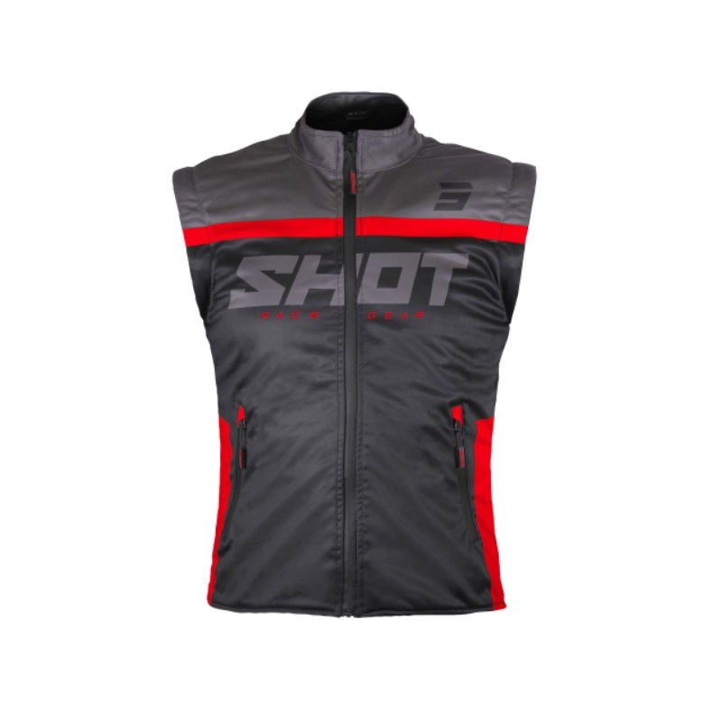 Shot Bodywarmer Lite 2.0 softshell mellény fekete-piros