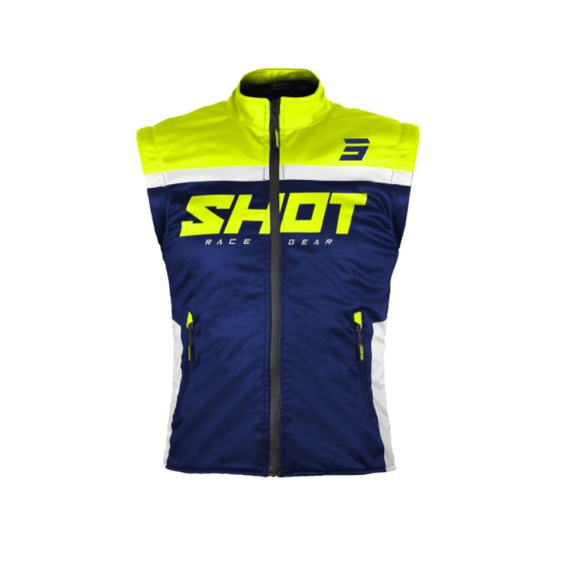 Shot Bodywarmer Lite 2.0 softshell mellény kék-fehér-fluo sárga kiárusítás