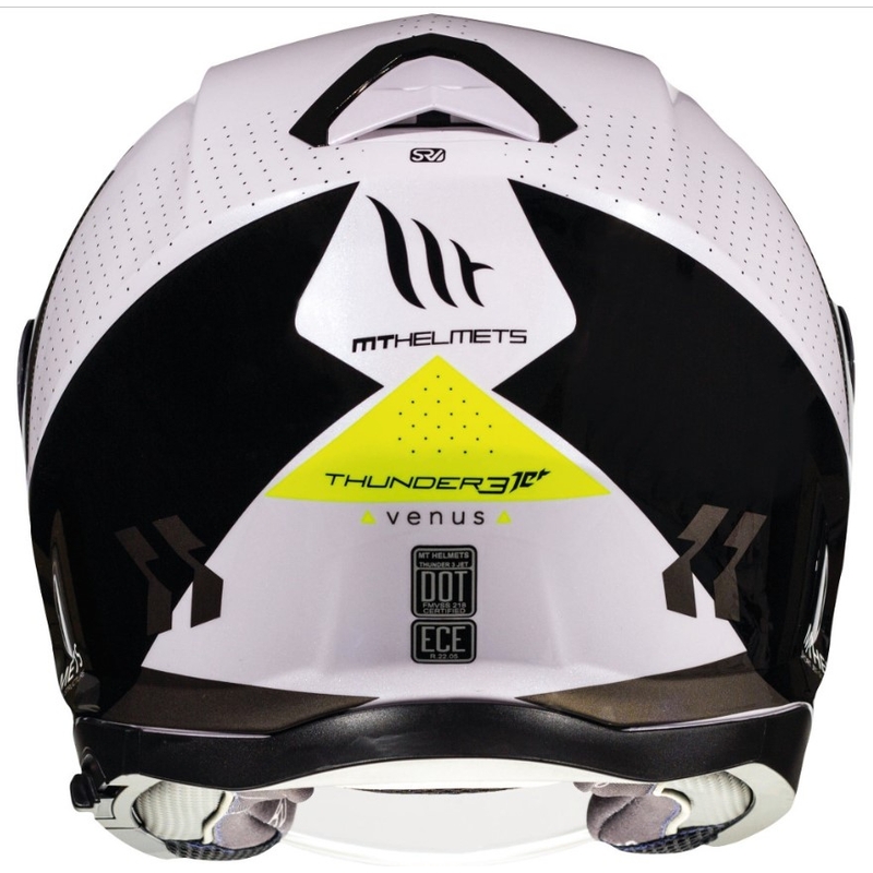 Mt Thunder 3 SV Venus nyitott bukósisak fekete-fehér-fluo sárga - II. minőség