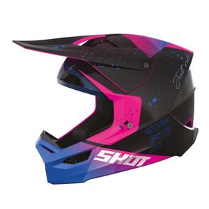 Shot Furious Matrix gyerek motocross bukósisak rózsaszín-kék-fekete