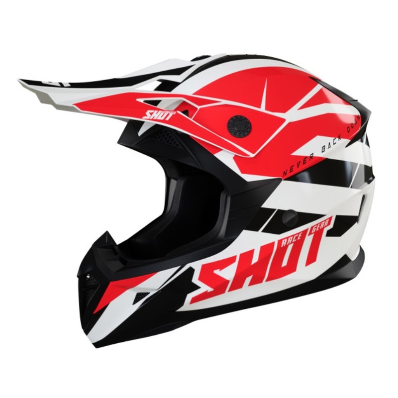 Shot Pulse Kid Revenge gyerek motocross bukósisak fekete-fehér-piros