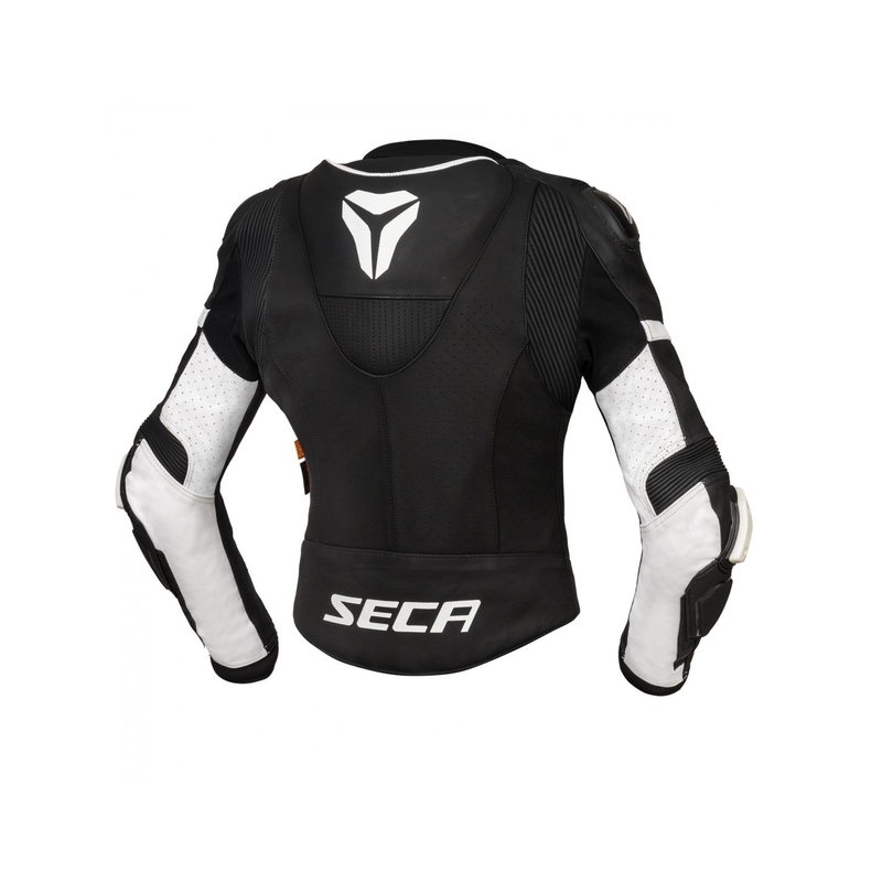 SECA SRS II női motoros bőrkabát fekete-fehér kiárusítás