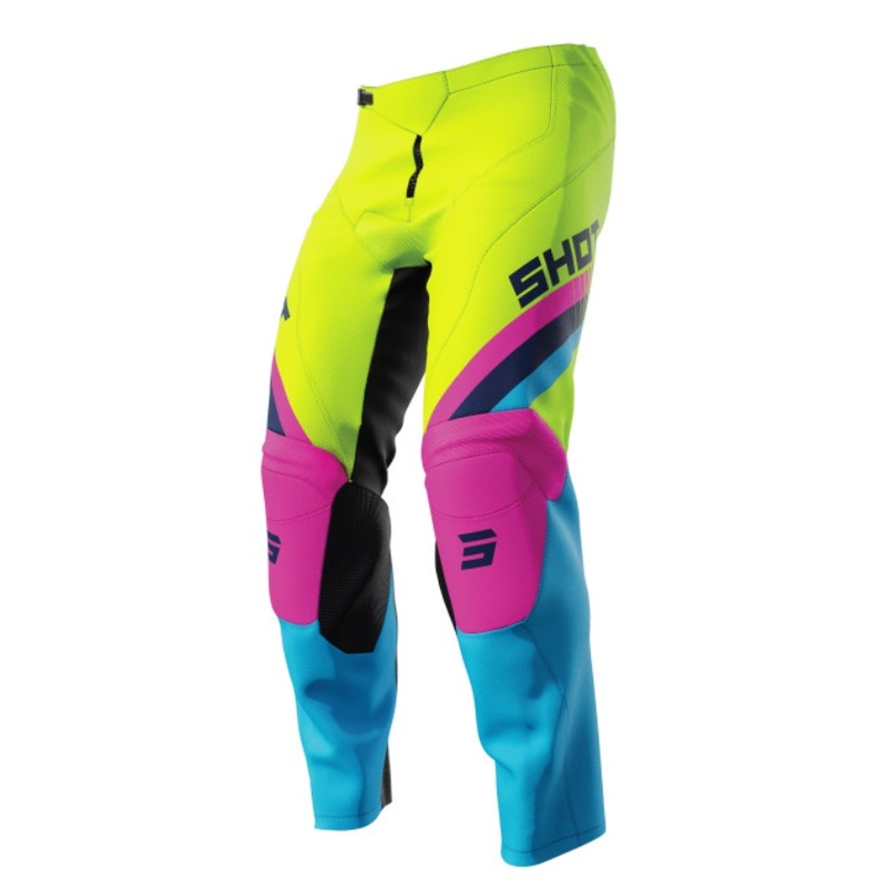 Shot Raw Kid Tracer gyerek motocross nadrág rózsaszín-kék fluo sárga kiárusítás