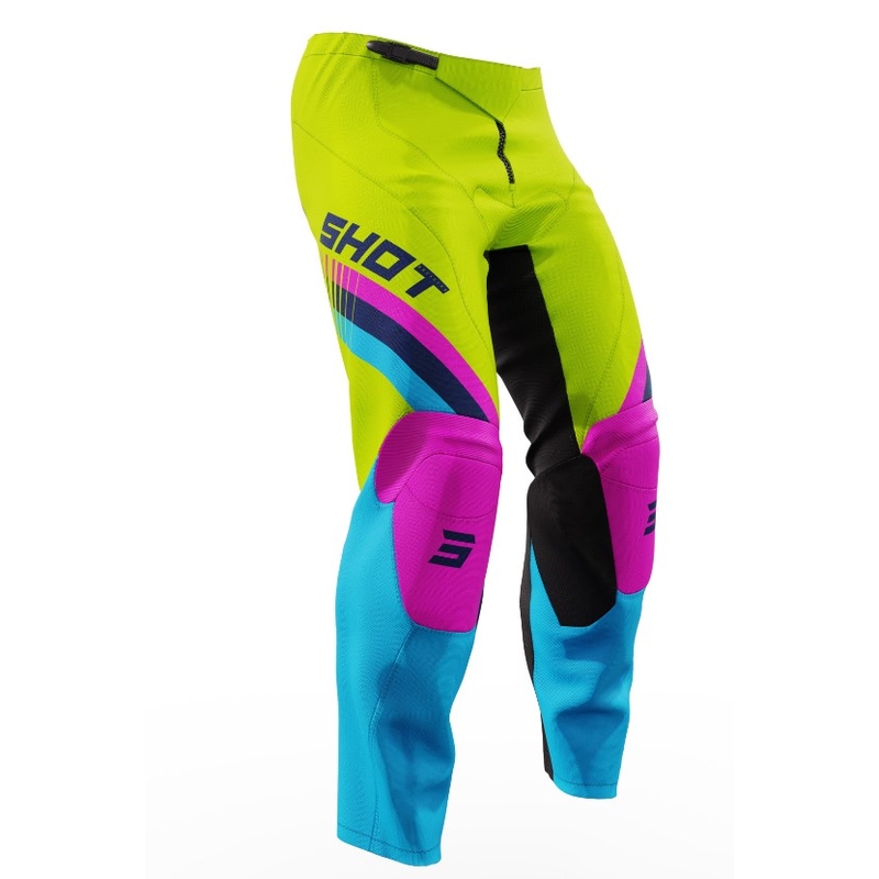 Shot Raw Kid Tracer gyerek motocross nadrág rózsaszín-kék fluo sárga kiárusítás